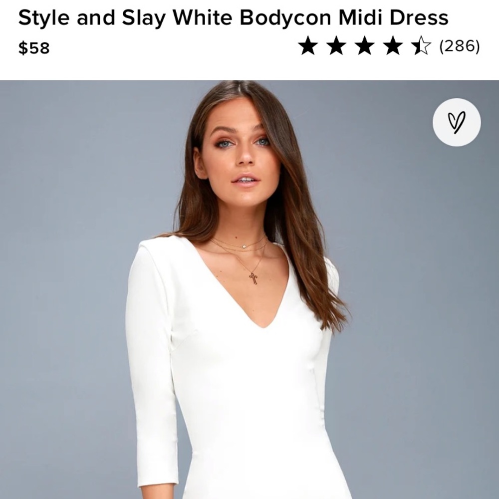 Lulus white bodycon dress